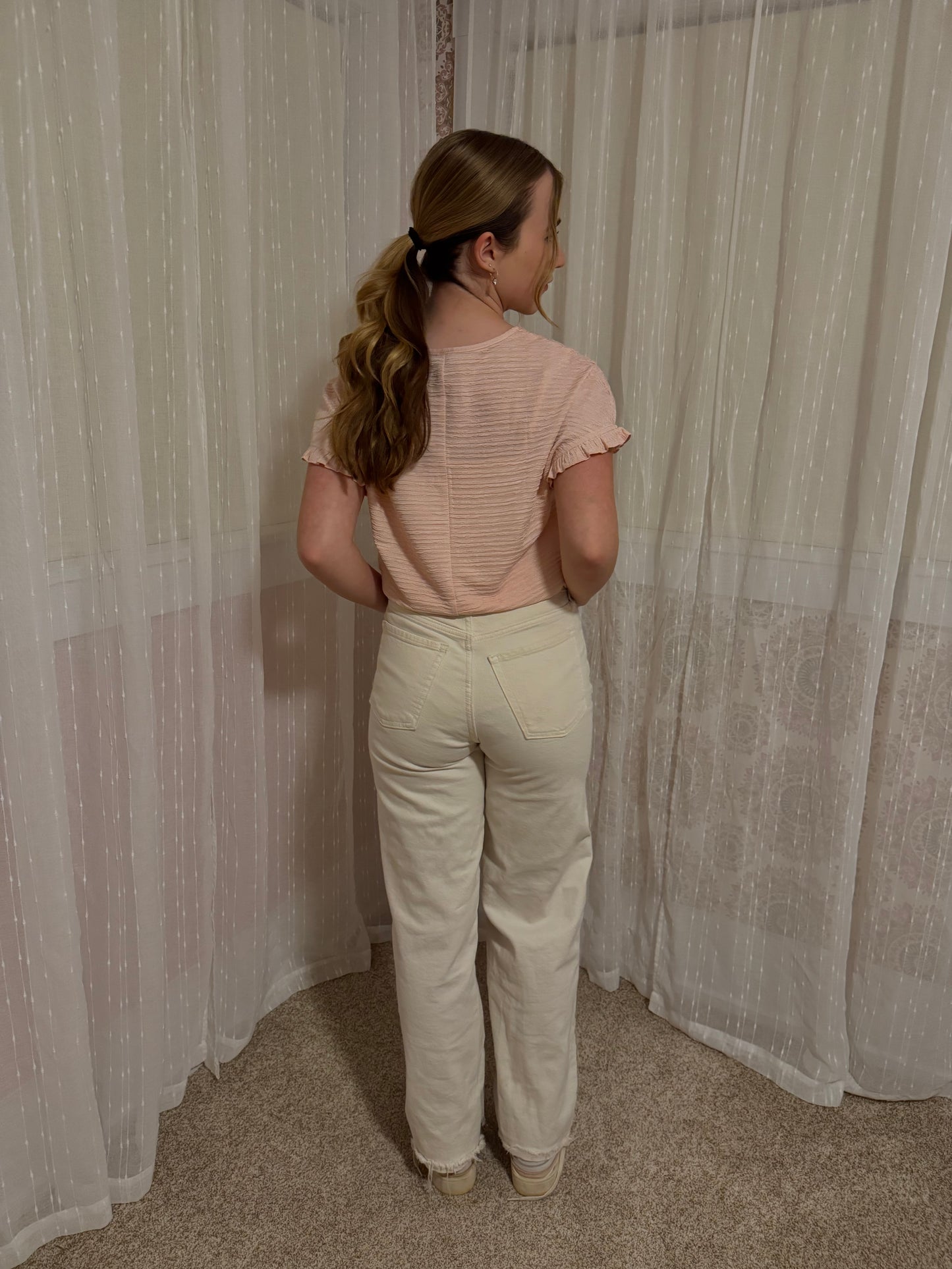 Rose Water Ruffle Shirt